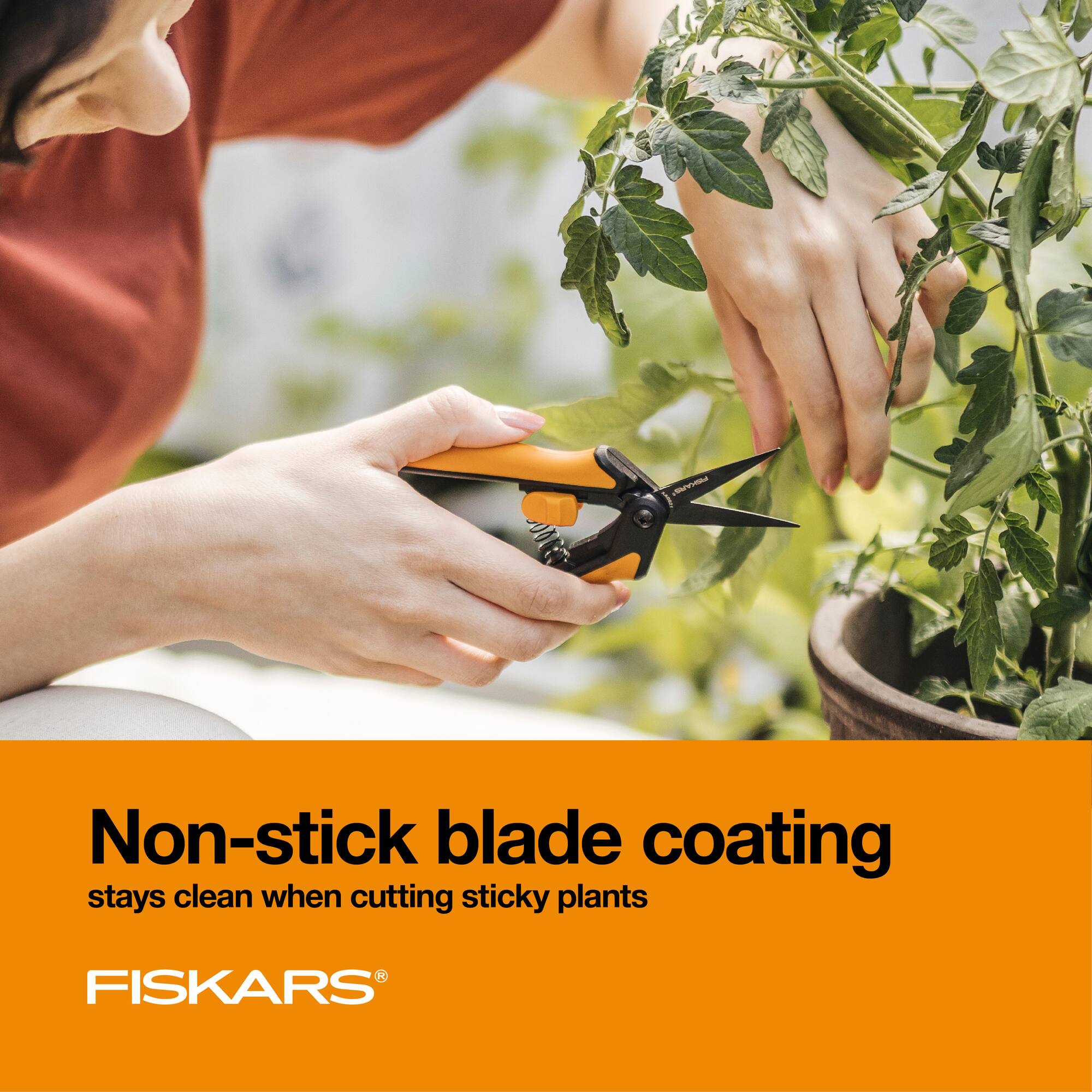 Fiskars® 6" Non-Stick Micro-Tip® Pruning Snips